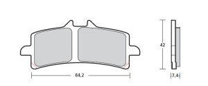 Brembo TT2910HH 7.4mm Sintered Pad Kit for M4, M50, GP4-rs, GP4-rx, .484 Cafe, Shape C Questions & Answers